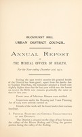 view [Report 1911] / Medical Officer of Health, Buckhurst Hill U.D.C.