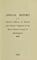 view [Report 1938] / Medical Officer of Health, Buckingham (Union) R.D.C.