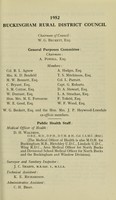 view [Report 1952] / Medical Officer of Health, Buckingham (Union) R.D.C.