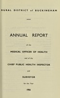 view [Report 1956] / Medical Officer of Health, Buckingham (Union) R.D.C.