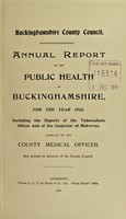 view [Report 1915] / Medical Officer of Health, Buckinghamshire County Council.