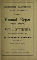 view [Report 1907] / Medical Officer of Health, Budleigh Salterton U.D.C.