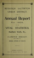 view [Report 1909] Medical Officer of Health, Budleigh Salterton U.D.C.