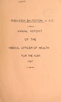 view [Report 1947] / Medical Officer of Health, Budleigh Salterton U.D.C.