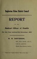 view [Report 1920] / Medical Officer of Health, Buglawton U.D.C.