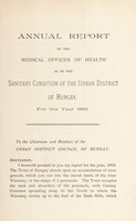 view [Report 1913] / Medical Officer of Health, Bungay U.D.C.