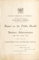 view [Report 1920] / School Medical Officer of Health, Burnley County Borough.