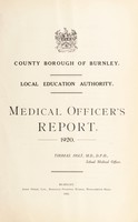 view [Report 1920] / Medical Officer of Health, Burnley County Borough.