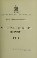 view [Report 1934] / Medical Officer of Health, Burnley County Borough.