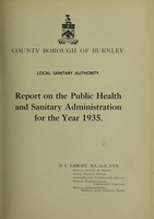 view [Report 1935] / Medical Officer of Health, Burnley County Borough.