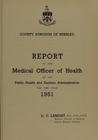 view [Report 1951] / Medical Officer of Health, Burnley County Borough.