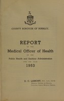 view [Report 1953] / Medical Officer of Health, Burnley County Borough.