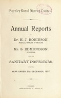 view [Report 1907] / Medical Officer of Health, Burnley R.D.C.