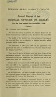 view [Report 1946] / Medical Officer of Health, Burnley R.D.C.