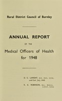 view [Report 1948] / Medical Officer of Health, Burnley R.D.C.