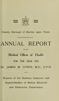 view [Report 1934] / Medical Officer of Health, Burton-upon-Trent County Borough.