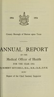 view [Report 1954] / Medical Officer of Health, Burton-upon-Trent County Borough.