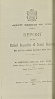 view [Report 1914] / School Medical Officer of Health, Bury County Borough.