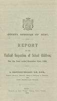view [Report 1922] / School Medical Officer of Health, Bury County Borough.