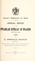 view [Report 1930] / School Medical Officer of Health, Bury County Borough.