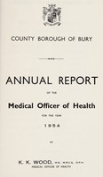 view [Report 1954] / School Medical Officer of Health, Bury County Borough.