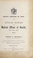 view [Report 1905] / Medical Officer of Health, Bury County Borough.