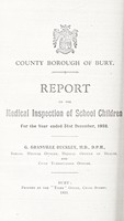 view [Report 1932] / Medical Officer of Health, Bury County Borough.