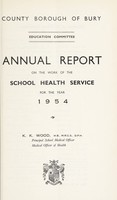 view [Report 1954] / Medical Officer of Health, Bury County Borough.