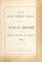 view [Report 1904] / Medical Officer of Health, Bury (Union) R.D.C.