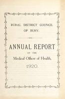 view [Report 1920] / Medical Officer of Health, Bury (Union) R.D.C.