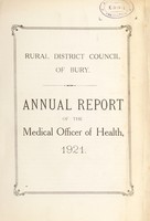 view [Report 1921] / Medical Officer of Health, Bury (Union) R.D.C.
