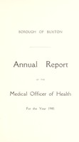 view [Report 1940] / Medical Officer of Health, Buxton Borough.