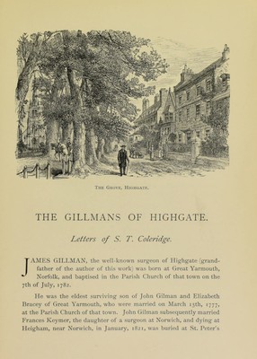 The Gillmans of Highgate : with letters from Samuel Taylor