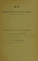 view On certain fragments of the pre-Socratics : critical notes and elucidations / [William Arthur Heidel].