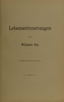 view Lebenserinnerungen / [Wilhelm His].