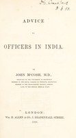 view Advice to officers in India / by John McCosh.