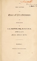 view On the nature and cure of strabismus by operation / J.A. Ratton.