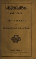 view Catalogue of the library of the Odontological Society of Great Britain / [Royal Society of Medicine].