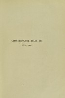 view Charterhouse register, 1872-1900.