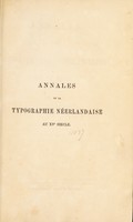 view Annales de la typographie néerlandaise au XVe siècle / par M.-F.-A.-G. Campbell.