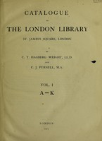 view Catalogue of the London Library, St. James Square, London / by C.T. Hagberg Wright and C.J. Purnell.