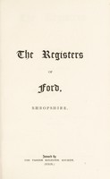 view The registers of Ford, Shropshire : 1569-1812 / transcribed and edited by Miss H.M. Auden.