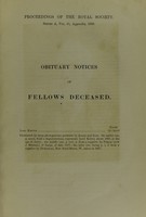 view Obituary notices of Fellows deceased. Lord Kelvin / J.L.