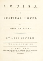 view Louisa : a poetical novel, in four epistles / by Miss Seward.