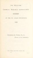 view The Wellcome Chemical Research Laboratories exhibit at the St. Louis Exposition, 1904 : Frederick B. Power, Ph.D., Director of the Laboratories.