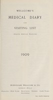 view Wellcome's medical diary and visiting list, 1909.