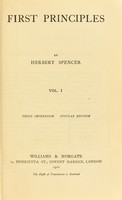 view First principles / by Herbert Spencer.