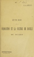 view Étude sur la coloration et la culture du bacille de Ducrey / J. Queyrot.