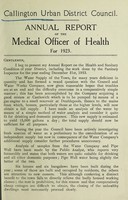 view [Report 1923] / Medical Officer of Health, Callington U.D.C.