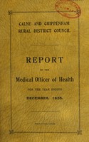 view [Report 1938] / Medical Officer of Health, Calne & Chippenham R.D.C.